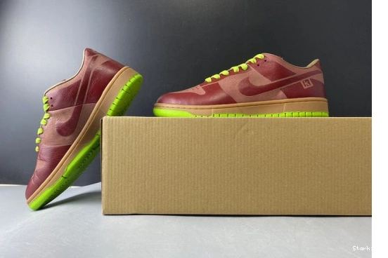 Red Low 311611-661 Laser Chartreuse 1-Piece Nike Dunk Varsity 0225